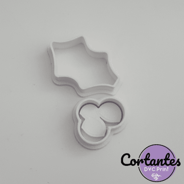Cortante *FLOR-HOJA MUERDAGO*