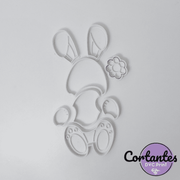 Cortante *ROMPECABEZAS CONEJO HUEVO FLOR*