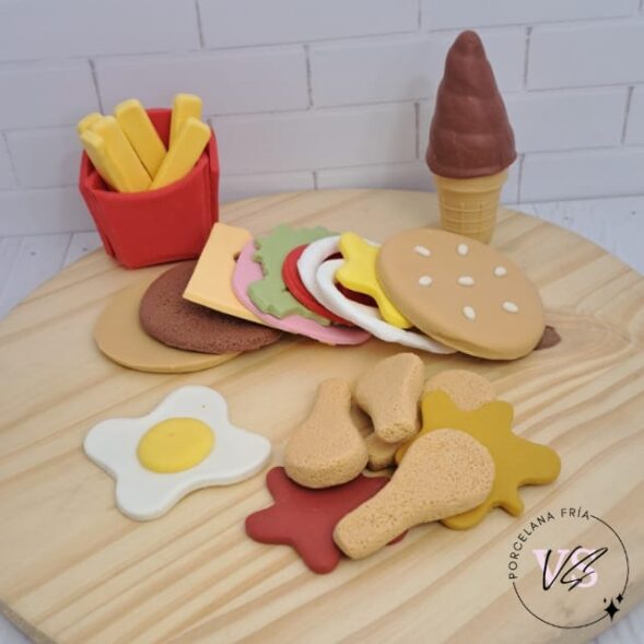 Set de Hamburguesa con patitas y Helado