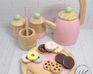 Set Matero ROSA/VERDE (madera)