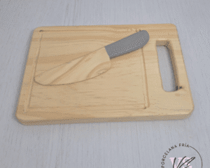 Set de Tabla con cuchilla gris (madera)