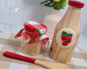 Jugo de frutilla y Mermelada